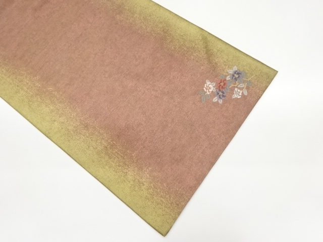 花葉模様織出し名古屋帯